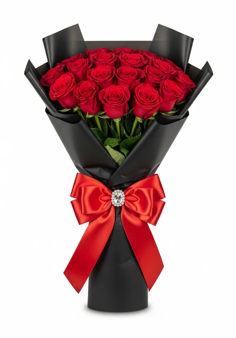 Noir Romance - Premium Romance & Anniversary flower arrangement | Gemma Flowers delivery