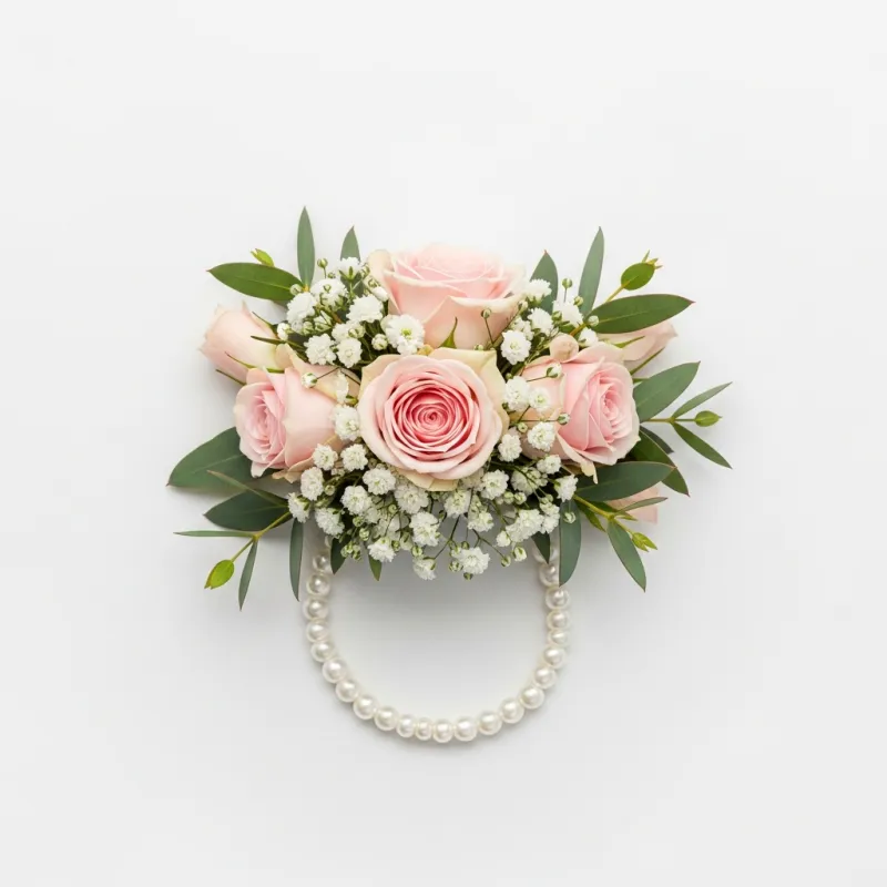 Blush Wrist Corsage - Premium Romance & Anniversary & Congratulations flower arrangement | Gemma Flowers delivery