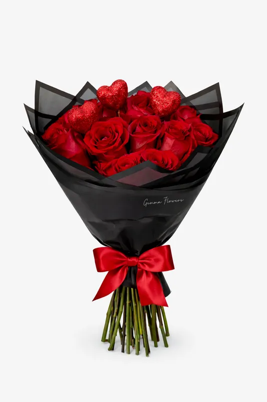 Heartbeat Roses - Premium Valentine's Day & Romance & Anniversary flower arrangement | Gemma Flowers delivery