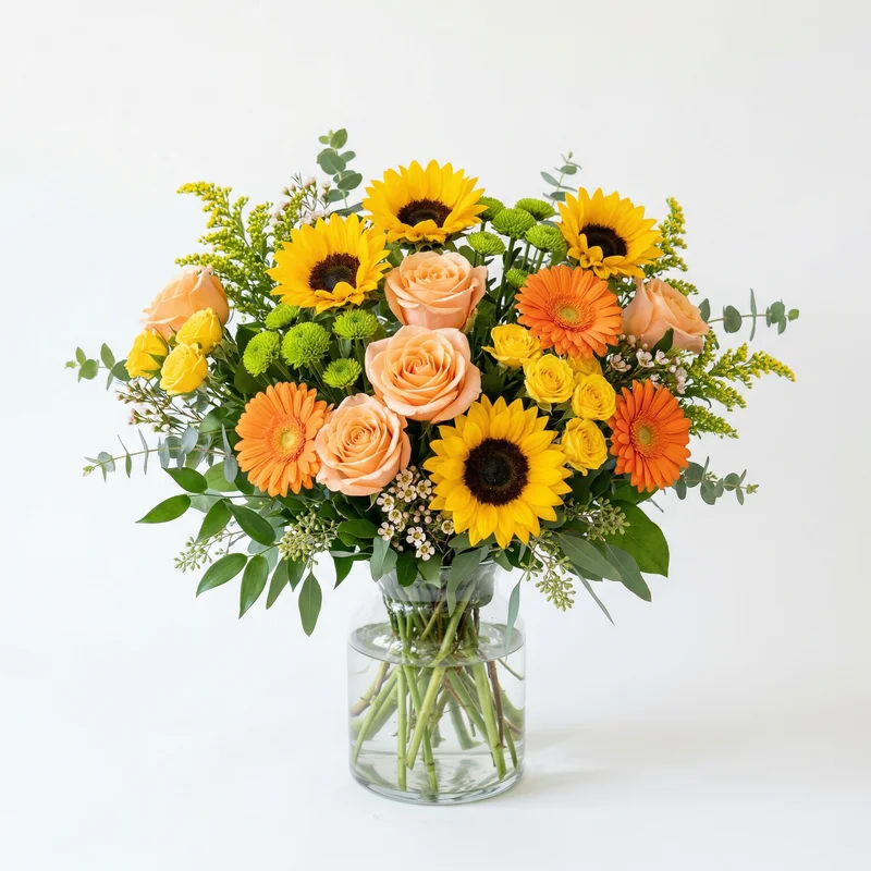 Sunny Wishes - Premium Birthday & Thank You & Congratulations & Just Because flower arrangement | Gemma Flowers delivery
