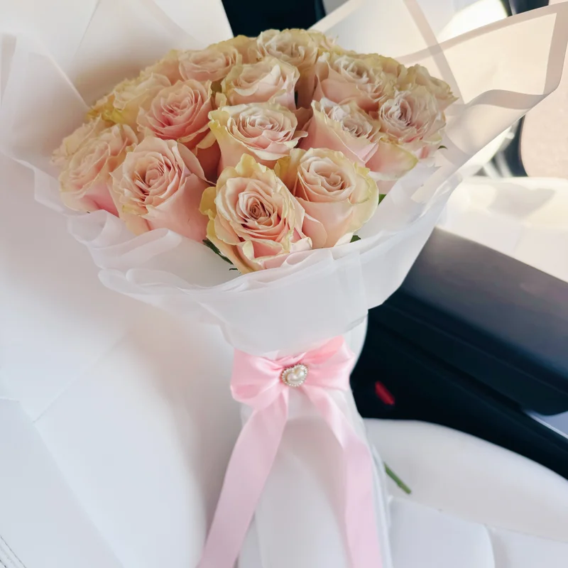 Blush Romance - Premium Anniversary & Romance & Valentine's Day flower arrangement | Gemma Flowers delivery